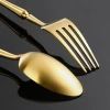 304 stainless steel small waist Western tableware, one-piece formed, extended handle, thickened knife, fruit fork, dessert spoon details Picture